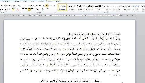 پرسشنامه اثربخشی سازمانی هوی و همکاران